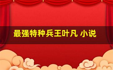 最强特种兵王叶凡 小说